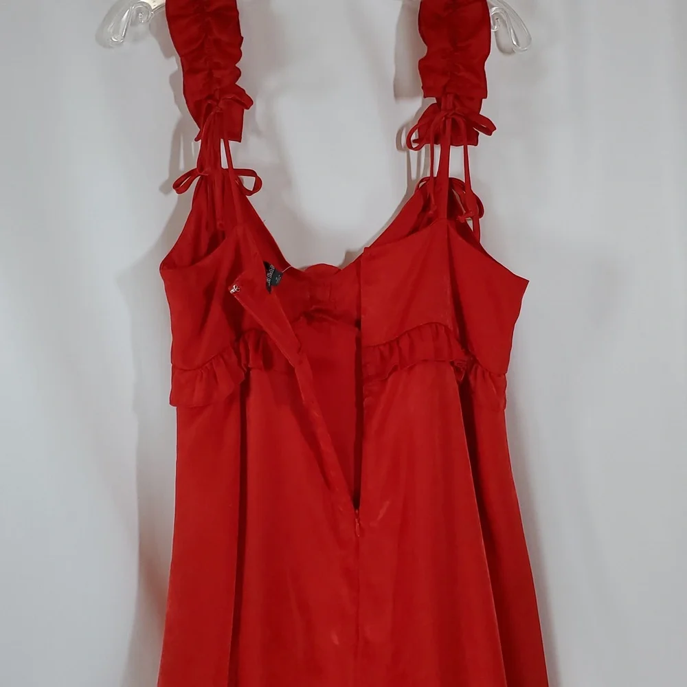 Wild Fable™ Women's Rosette Mini Babydoll Dress ~ Red - Picture 15 of 16